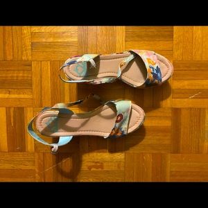 Fergalicious floral wedges